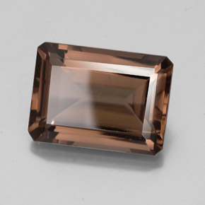 14.65캐럿 천연 브라운 스모키 쿼츠, 에메랄드 컷, 18×13.1 mm, VS