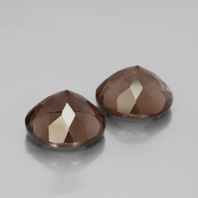캐럿 천연 브라운 스모키 쿼츠 보석, 라운드 컷, 11.14 mm, VVS-VS