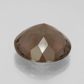 11.67캐럿 천연 브라운 스모키 쿼츠, 라운드 컷, 16.02 mm, VS