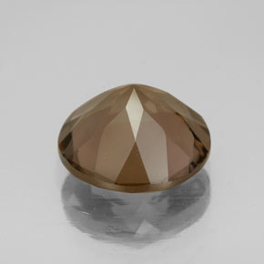 4.10캐럿 천연 브라운 스모키 쿼츠, 라운드 컷, 11.22 mm, VS