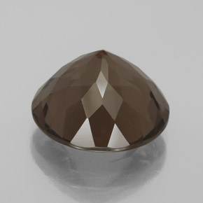 7.23캐럿 천연 브라운 스모키 쿼츠, 라운드 컷, 13.24 mm, VS