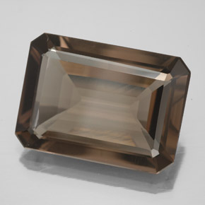 10.70캐럿 천연 브라운 스모키 쿼츠, 에메랄드 컷, 17.8×12.9 mm, VS