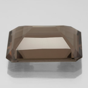 10.70캐럿 천연 브라운 스모키 쿼츠, 에메랄드 컷, 17.8×12.9 mm, VS