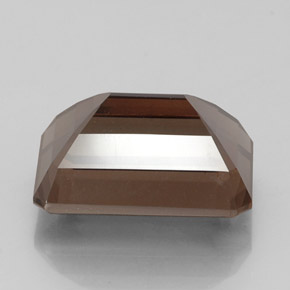 16.65캐럿 천연 브라운 스모키 쿼츠, 에메랄드 컷, 18.1×13.1 mm, VS