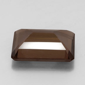 12.92캐럿 천연 브라운 스모키 쿼츠, 에메랄드 컷, 18×13.1 mm, VVS-VS