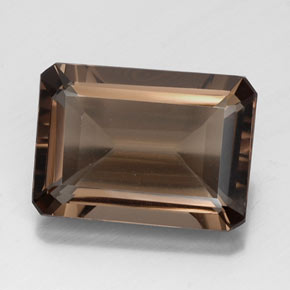 13.06캐럿 천연 브라운 스모키 쿼츠, 에메랄드 컷, 18.2×13 mm, VVS-VS