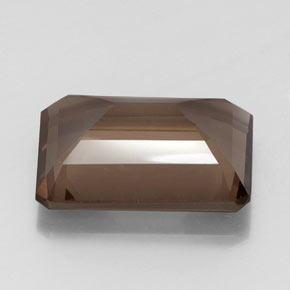 13.06캐럿 천연 브라운 스모키 쿼츠, 에메랄드 컷, 18.2×13 mm, VVS-VS