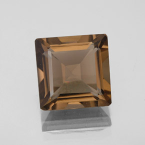 3.29캐럿 천연 브라운 스모키 쿼츠, 에메랄드 컷, 9.1×9.1 mm, VS