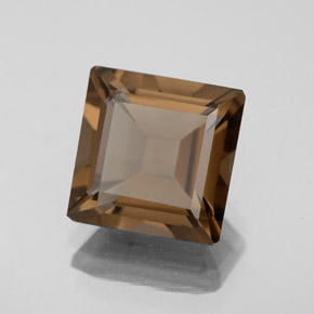 3.29캐럿 천연 브라운 스모키 쿼츠, 에메랄드 컷, 9.1×9.1 mm, VS