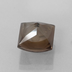 4.37캐럿 천연 브라운 스모키 쿼츠, 스퀘어, 9.1×9 mm, 투명한