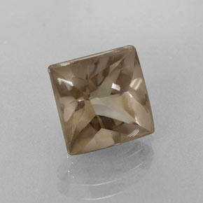 4.20캐럿 천연 브라운 스모키 쿼츠, 스퀘어, 9×8.9 mm, 투명한
