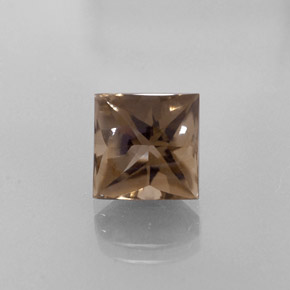 4.51캐럿 천연 브라운 스모키 쿼츠, 스퀘어, 9.2×9.2 mm, 투명한
