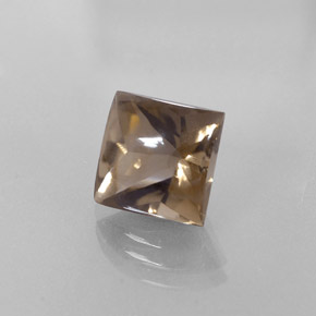 4.51캐럿 천연 브라운 스모키 쿼츠, 스퀘어, 9.2×9.2 mm, 투명한