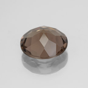 3.57캐럿 천연 브라운 스모키 쿼츠, 라운드 컷, 10.97 mm, VVS