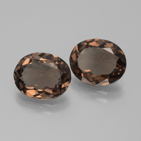 캐럿 천연 브라운 스모키 쿼츠 보석, 타원형 컷, 10×8 mm, VS
