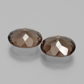 캐럿 천연 브라운 스모키 쿼츠 보석, 타원형 컷, 10×8 mm, VS