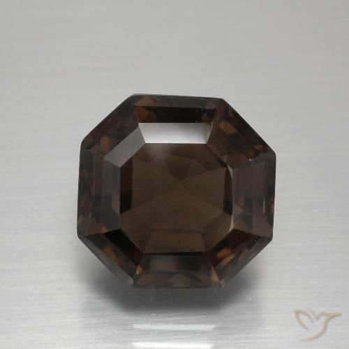 7.77ct 자연스러운 진한 파란색 스모키 쿼츠, 에메랄드 컷, VVS