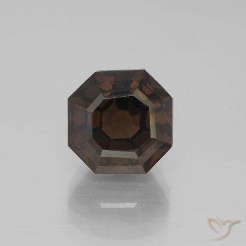 4.75ct 자연스러운 짙은 갈색 스모키 쿼츠, 에메랄드 컷, VVS-VS