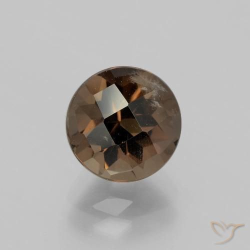 2.09ct 자연스러운 히코리 브라운 스모키 쿼츠, 둥근, VS-SI