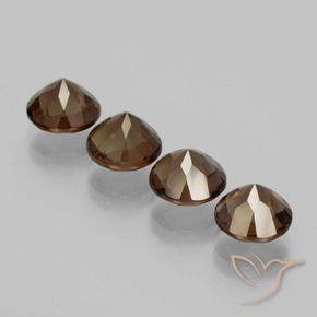 7.51캐럿 천연 미디엄 브라운 스모키 쿼츠 보석, 라운드 컷, VVS-VS