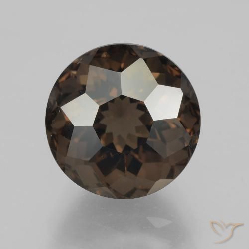 5.78ct 자연스러운 갈색 스모키 쿼츠, 둥근, VVS