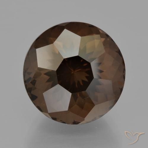 9.50ct 자연스러운 어두운 갈색 스모키 쿼츠, 둥근, VVS