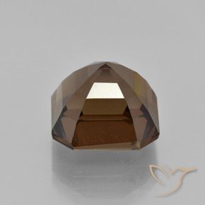 8.91캐럿 천연 미디엄 브라운 스모키 쿼츠, 에메랄드 컷, VVS