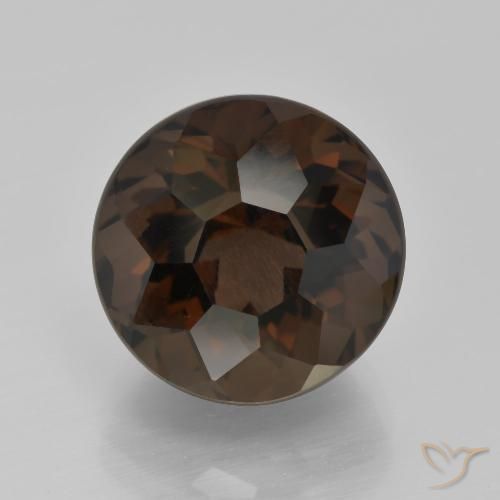 9.24ct 자연스러운 어두운 갈색 스모키 쿼츠, 둥근, VVS