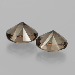 캐럿 천연 브라운 스모키 쿼츠 보석, 타원형 컷, VVS-VS