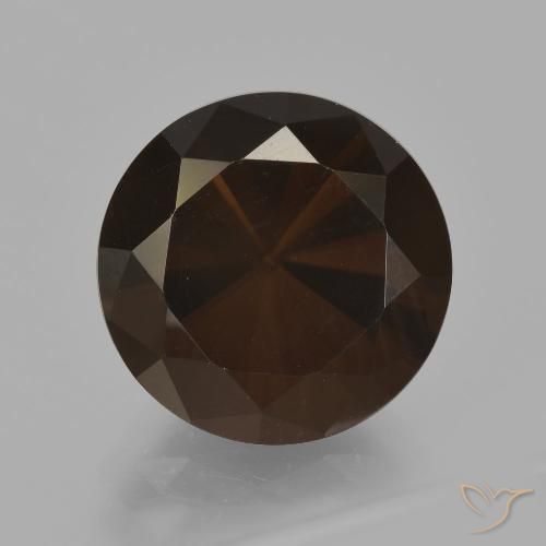 6.77ct 자연스러운 적갈색 스모키 쿼츠, 둥근, VVS-VS
