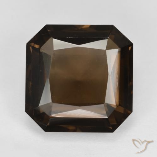 8.38ct 자연스러운 어두운 갈색 스모키 쿼츠, 에메랄드 컷, VVS-VS