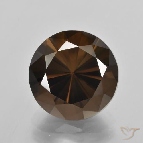 8.33ct 자연스러운 히코리 브라운 스모키 쿼츠, 둥근, VVS