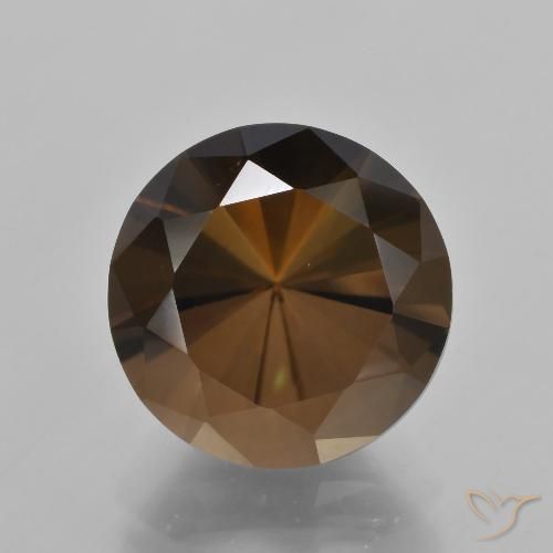 8.89ct 자연스러운 갈색 스모키 쿼츠, 둥근, VVS