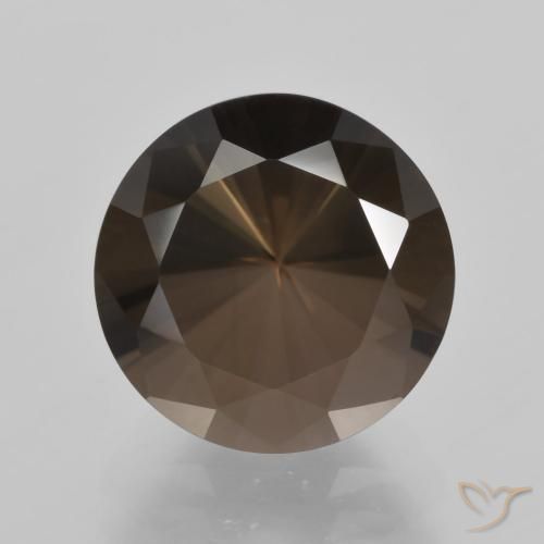 5.58ct 자연스러운 갈색 스모키 쿼츠, 둥근, VVS