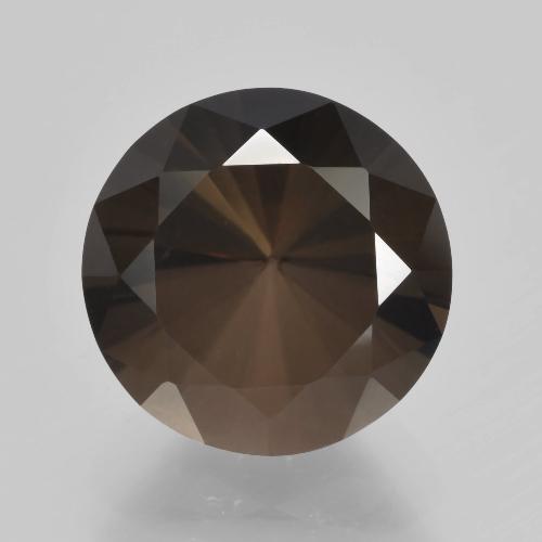 5.77캐럿 천연 히코리 브라운 스모키 쿼츠, 라운드 컷, 11.80 mm, VVS
