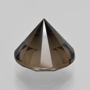 5.77캐럿 천연 히코리 브라운 스모키 쿼츠, 라운드 컷, 11.80 mm, VVS