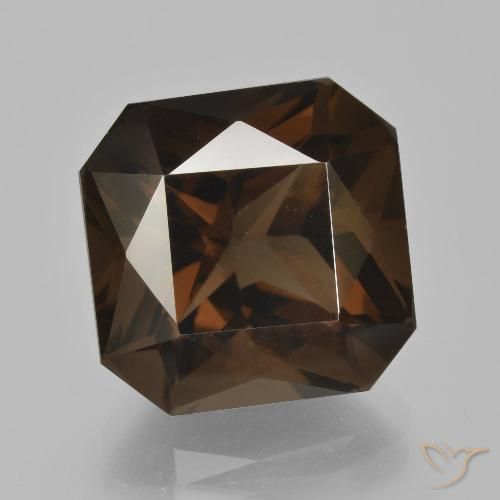 11.03ct 자연스러운 갈색 스모키 쿼츠, 에메랄드 컷, VVS