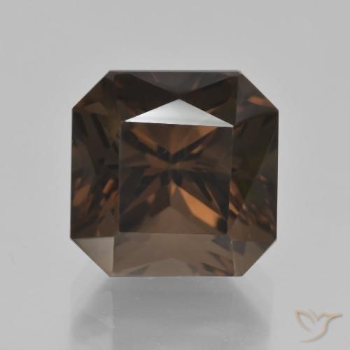 8.07ct 자연스러운 진한 파란색 스모키 쿼츠, 에메랄드 컷, VVS