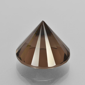 14.09캐럿 천연 갈색 스모키 쿼츠, 라운드 컷, VVS