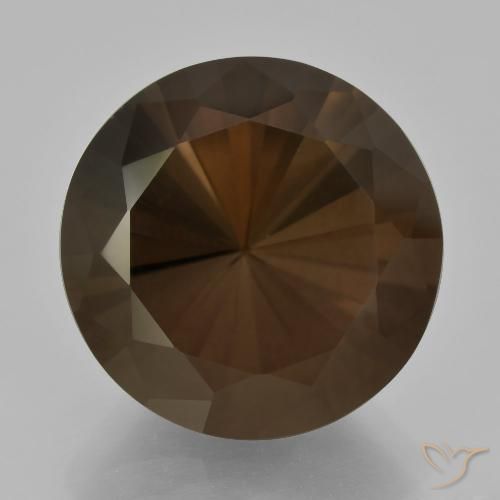 10.43ct 자연스러운 짙은 갈색 스모키 쿼츠, 둥근, VVS