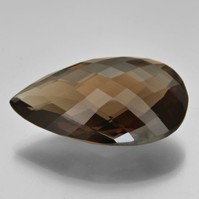 50.44캐럿 천연 브라운 스모키 쿼츠, 배 모양, 34.8×22 mm, VVS