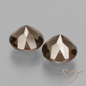 3.91캐럿 천연 미디엄 브라운 스모키 쿼츠 보석, 라운드 컷, 8.17 mm, VVS-VS