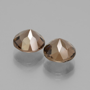 3.71캐럿 천연 브라운 스모키 쿼츠 보석, 라운드 컷, 7.95 mm, VS