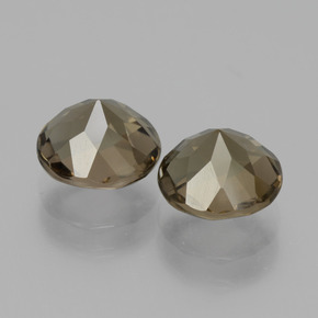 3.59캐럿 천연 브라운 스모키 쿼츠 보석, 라운드 컷, 8.05 mm, VS