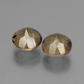 3.76캐럿 천연 미디엄 다크 브라운 스모키 쿼츠 보석, 라운드 컷, VS