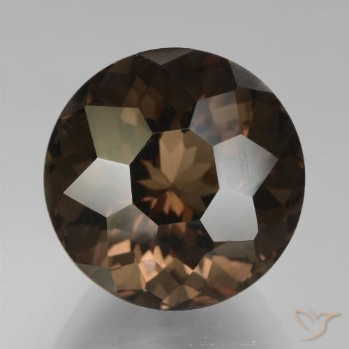 10.75ct 자연스러운 초콜릿 브라운 스모키 쿼츠, 둥근, VVS