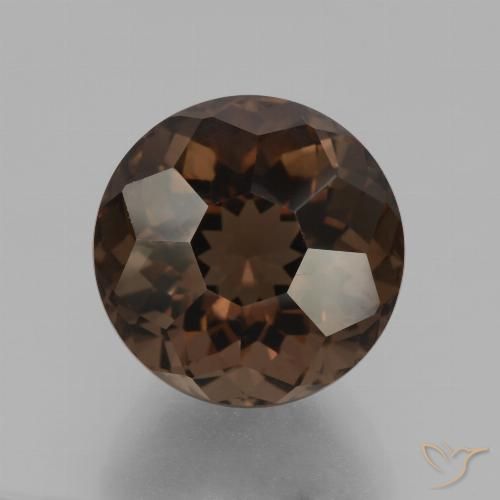 10.68ct 자연스러운 어두운 갈색 스모키 쿼츠, 둥근, VS