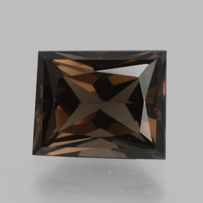 5.12캐럿 천연 브라운 스모키 쿼츠, 바게트, 11.4×9.3 mm, VVS