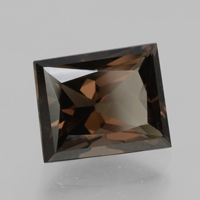 5.12캐럿 천연 브라운 스모키 쿼츠, 바게트, 11.4×9.3 mm, VVS