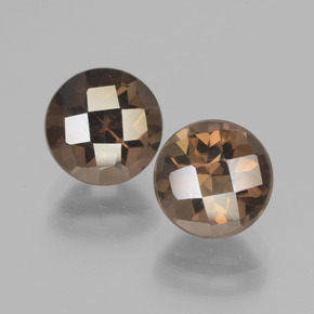 4.01캐럿 천연 갈색 스모키 쿼츠 보석, 라운드 컷, VVS-VS